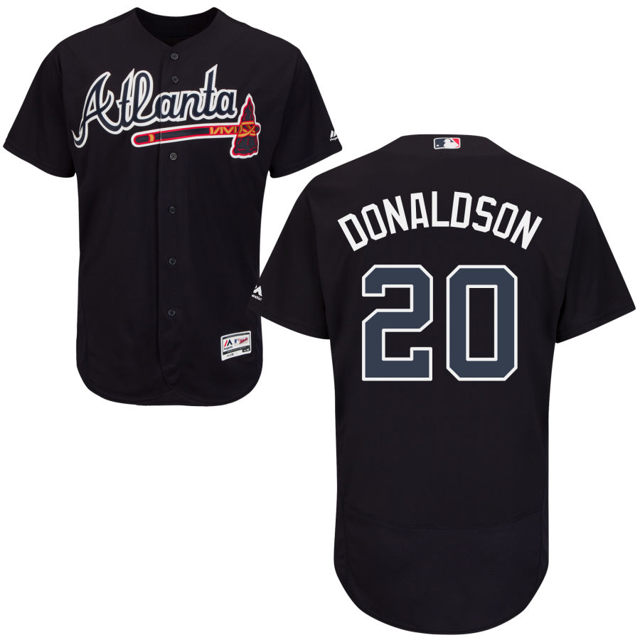 Braves #20 Josh Donaldson Navy Blue Flexbase Authentic Collection Stitched MLB Jersey