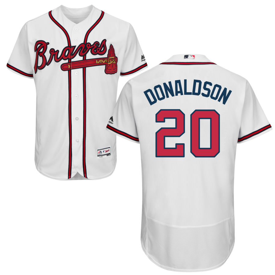 Braves #20 Josh Donaldson White Flexbase Authentic Collection Stitched MLB Jersey