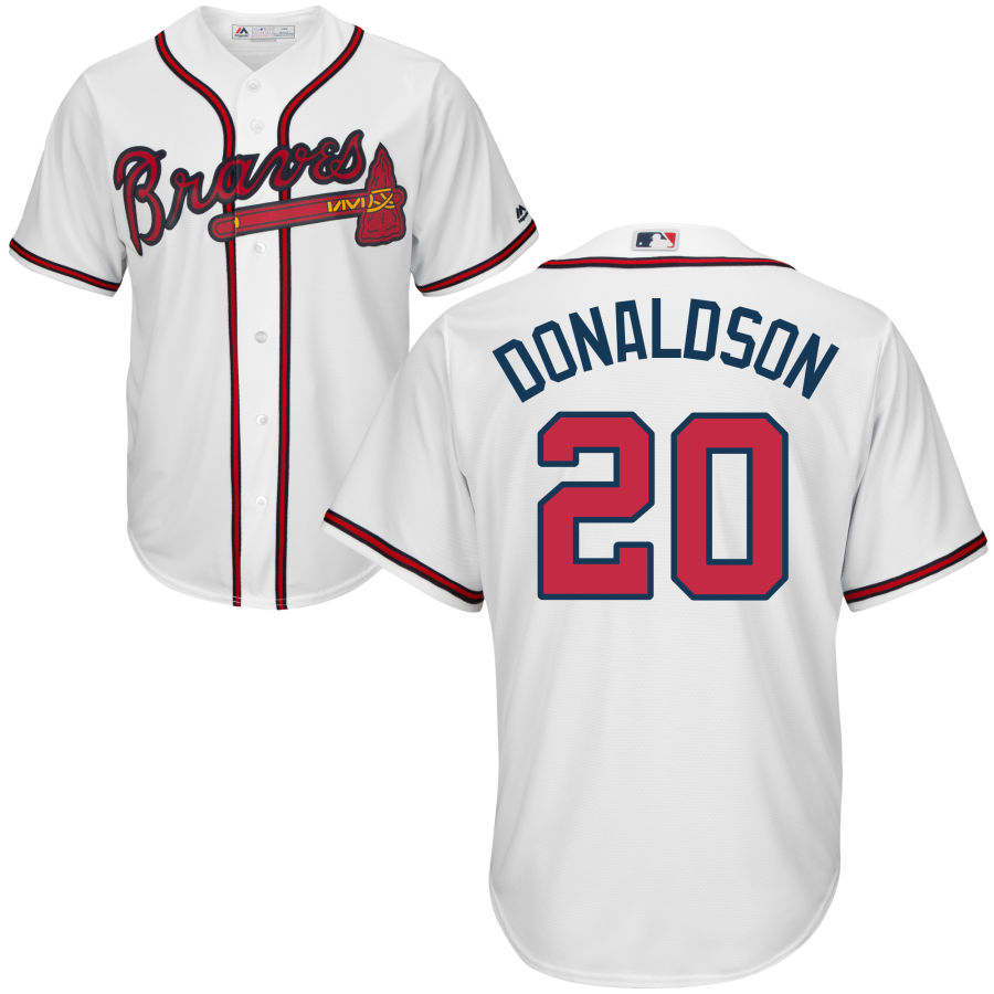 Braves #20 Josh Donaldson White New Cool Base Stitched MLB Jersey