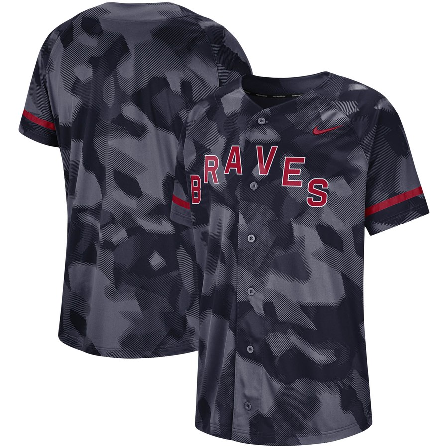 Atlanta Braves Nike Camo Jersey Navy