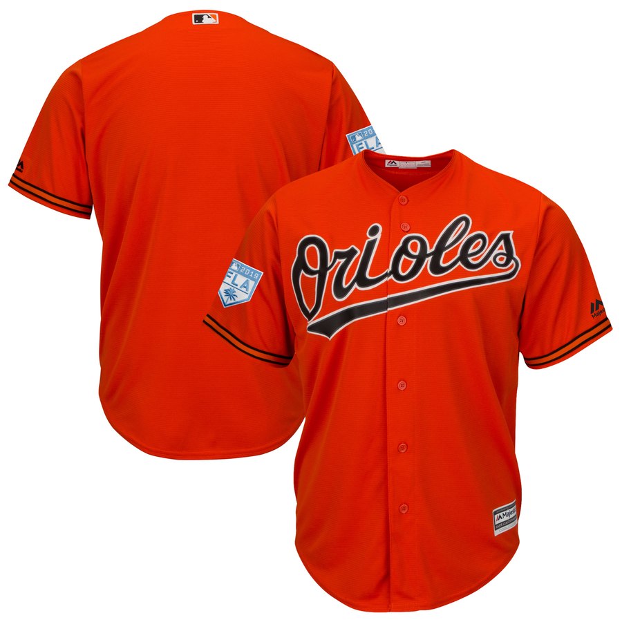 Orioles Blank Orange 2019 Spring Training Cool Base Stitched MLB Jersey