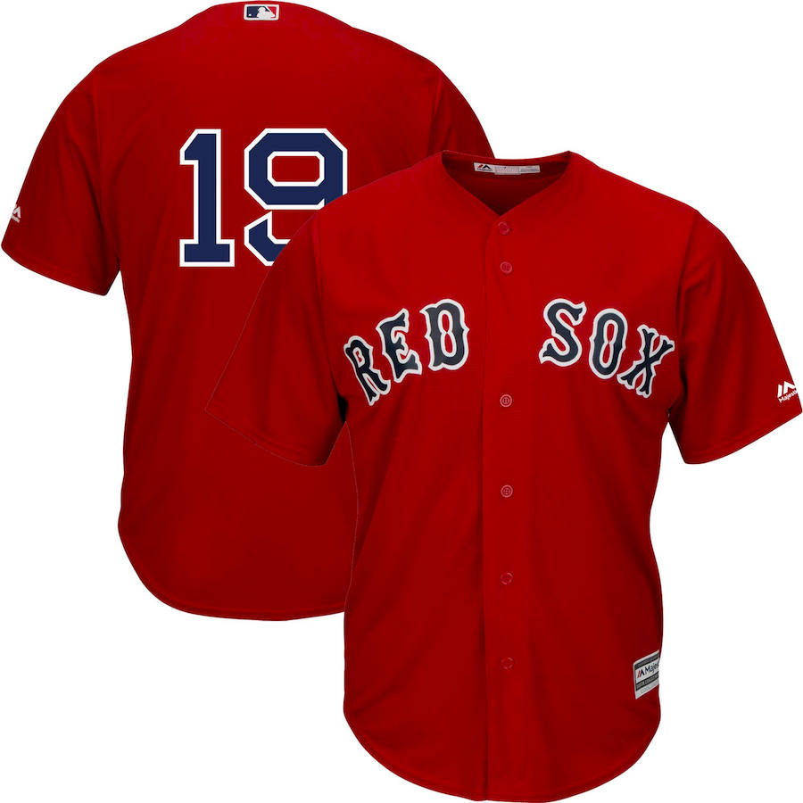 Boston Red Sox #19 Jackie Bradley Jr. Majestic Alternate Official Replica Cool Base Player Jersey Scarlet