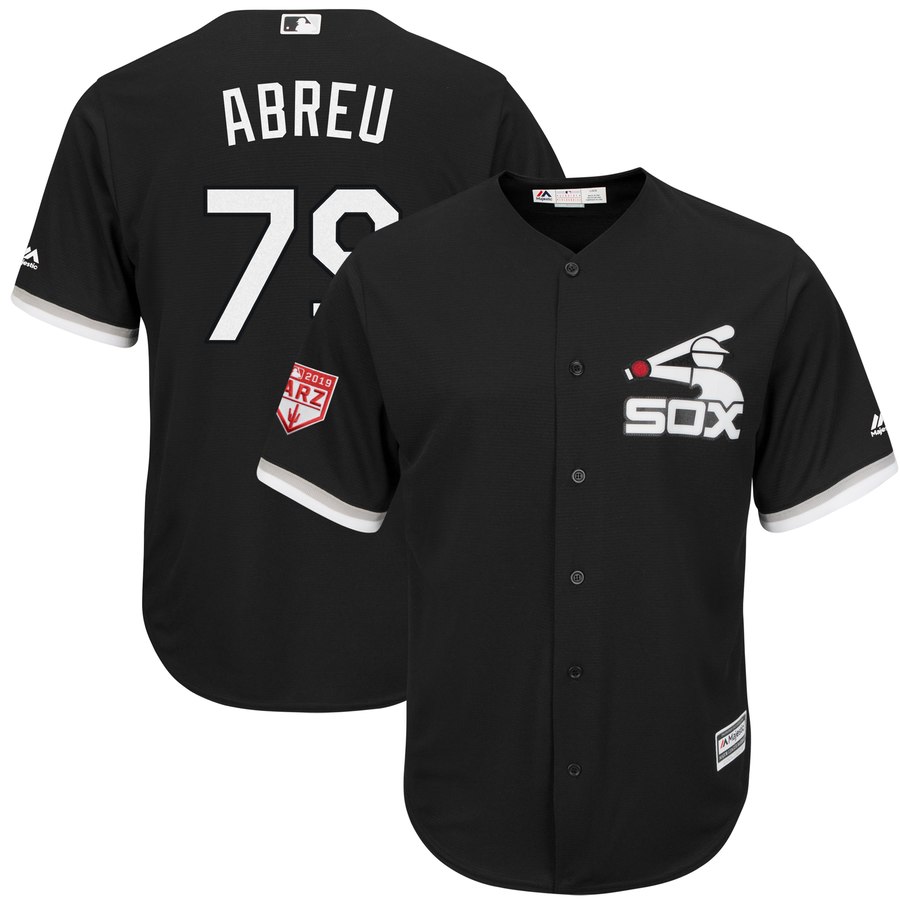 White Sox #79 Jose Abreu Black 2019 Spring Training Cool Base Stitched MLB Jersey