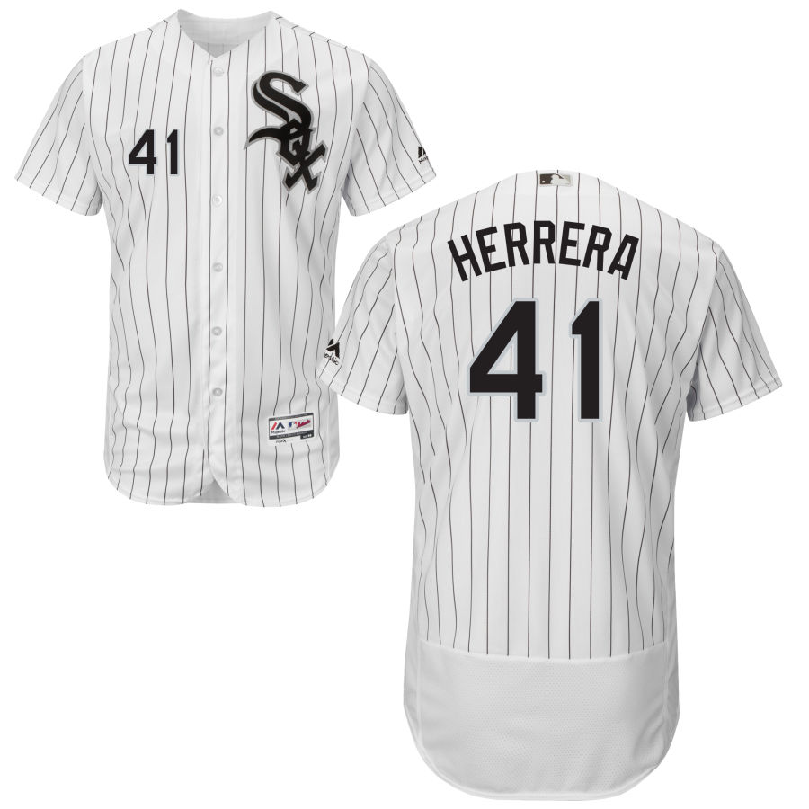 White Sox #41 Kelvin Herrera Flex Base Authentic White Stitched MLB Jersey - Click Image to Close