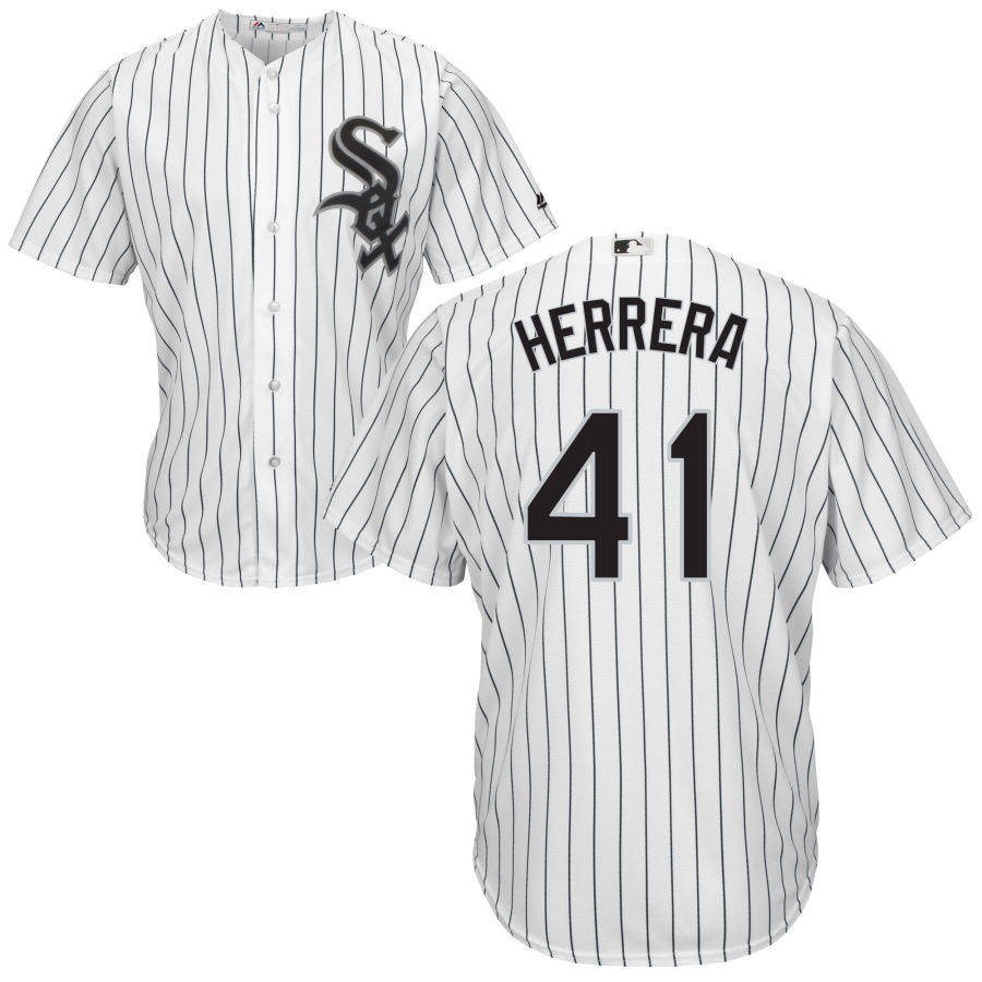 White Sox #41 Kelvin Herrera Cool Base White Stitched MLB Jersey