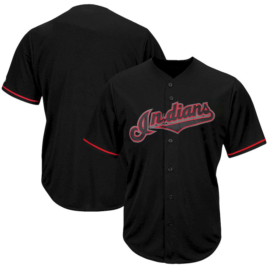 Cleveland Indians Majestic Big & Tall Pop Fashion Jersey Black