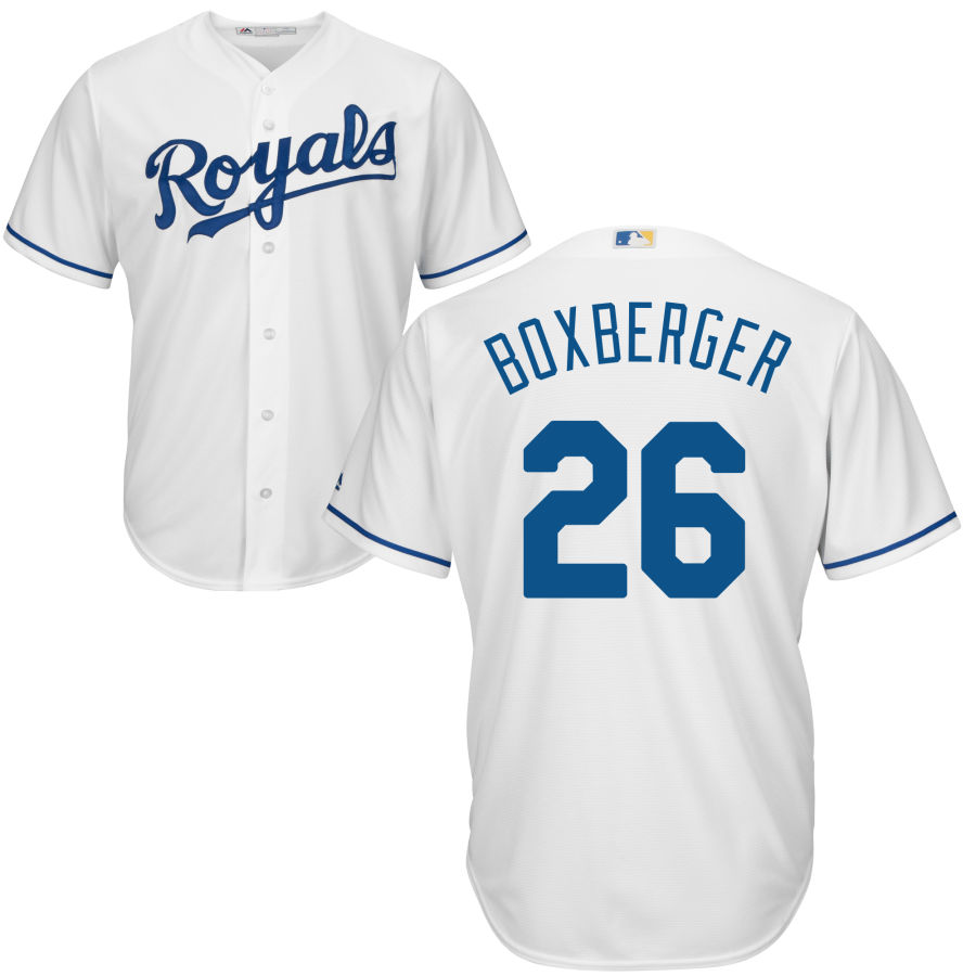 Royals #26 Brad Boxberger White Cool Base Stitched MLB Jersey - Click Image to Close