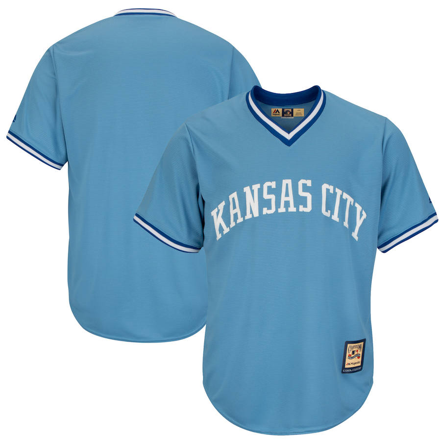 Kansas City Royals Majestic Cooperstown Cool Base Team Jersey Blue