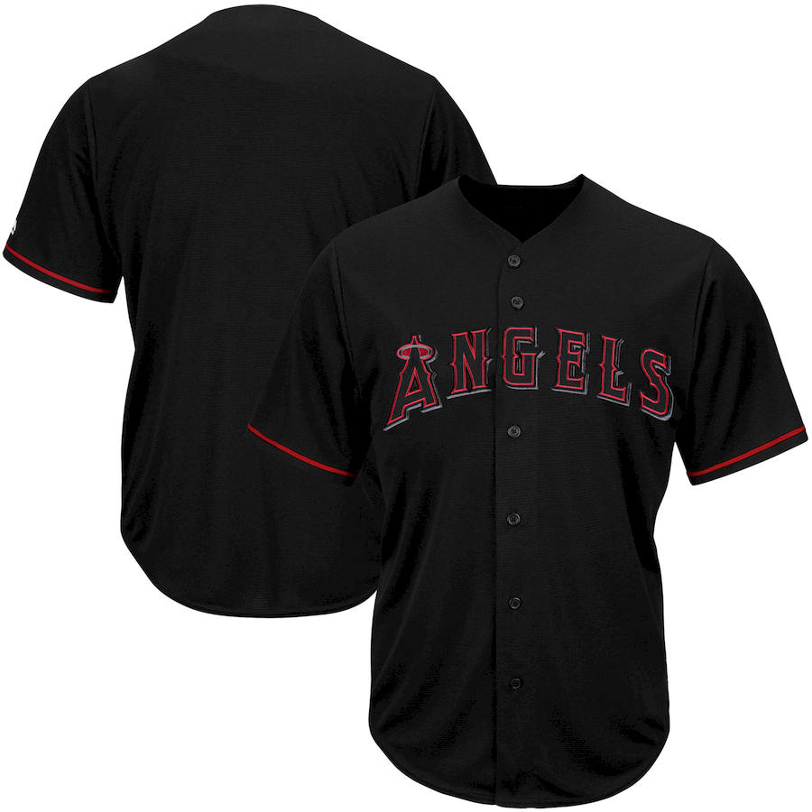 Los Angeles Angels Majestic Big & Tall Pop Fashion Jersey Black