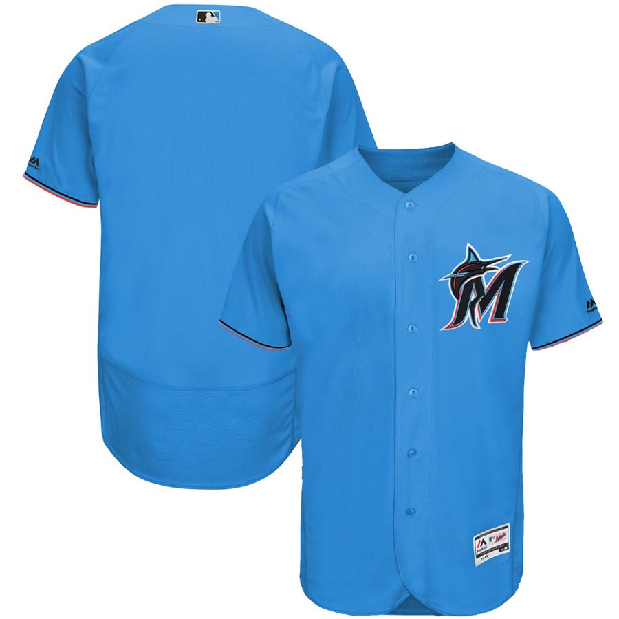 Miami Marlins Majestic Alternate 2019 Authentic Collection Flex Base Team Jersey Blue