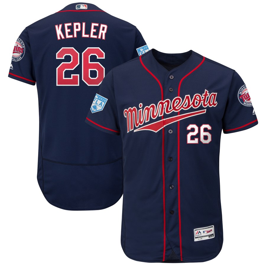 Twins #26 Max Kepler Navy 2019 Spring Training Flex Base Stitched MLB Jersey - Click Image to Close