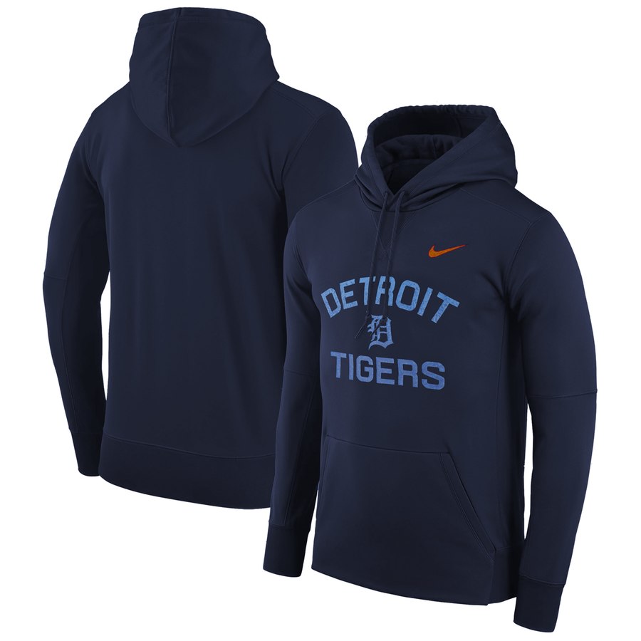 Detroit Tigers Nike Therma Pullover Hoodie Navy