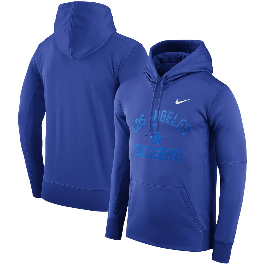 Los Angeles Dodgers Nike Therma Pullover Hoodie Royal