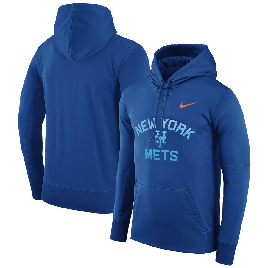 New York Mets Nike Therma Pullover Hoodie Royal