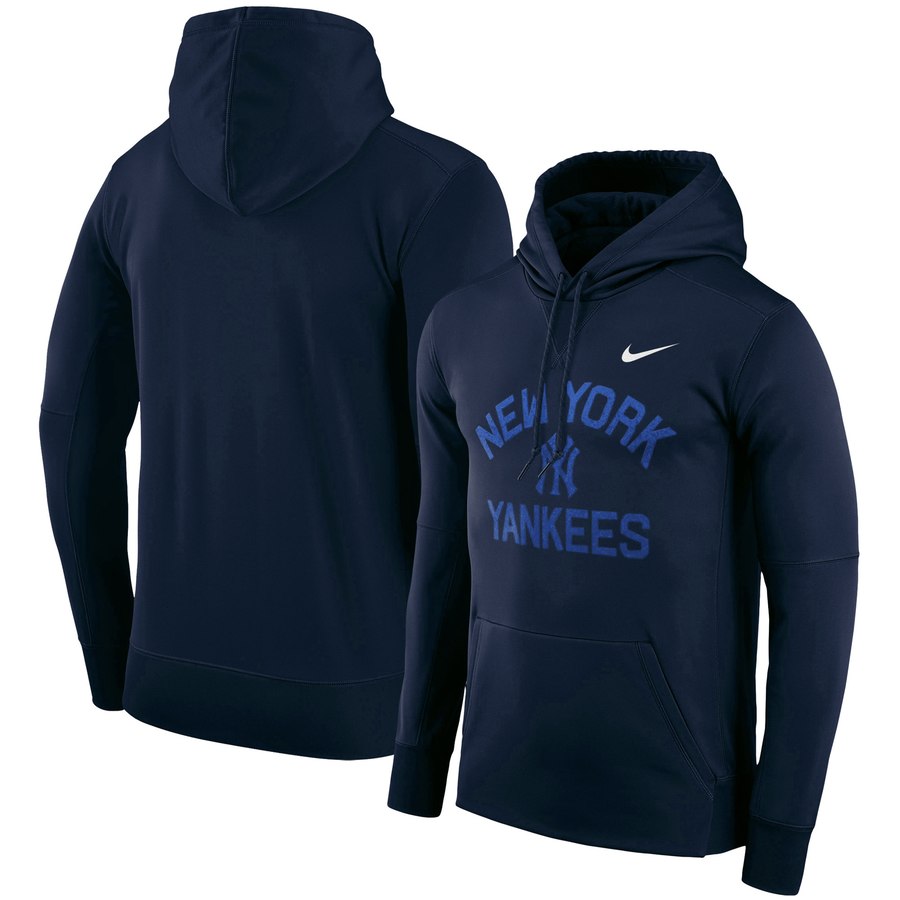 New York Yankees Nike Therma Pullover Performance Hoodie Navy