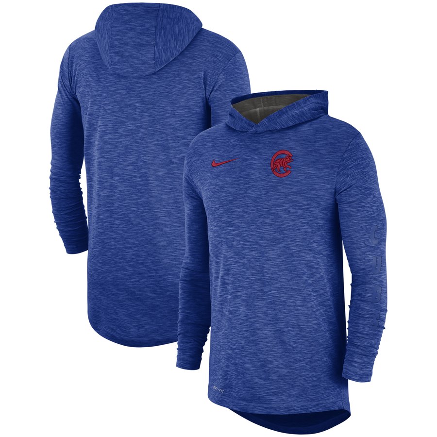 Chicago Cubs Nike Performance Slub Pullover Hoodie Royal