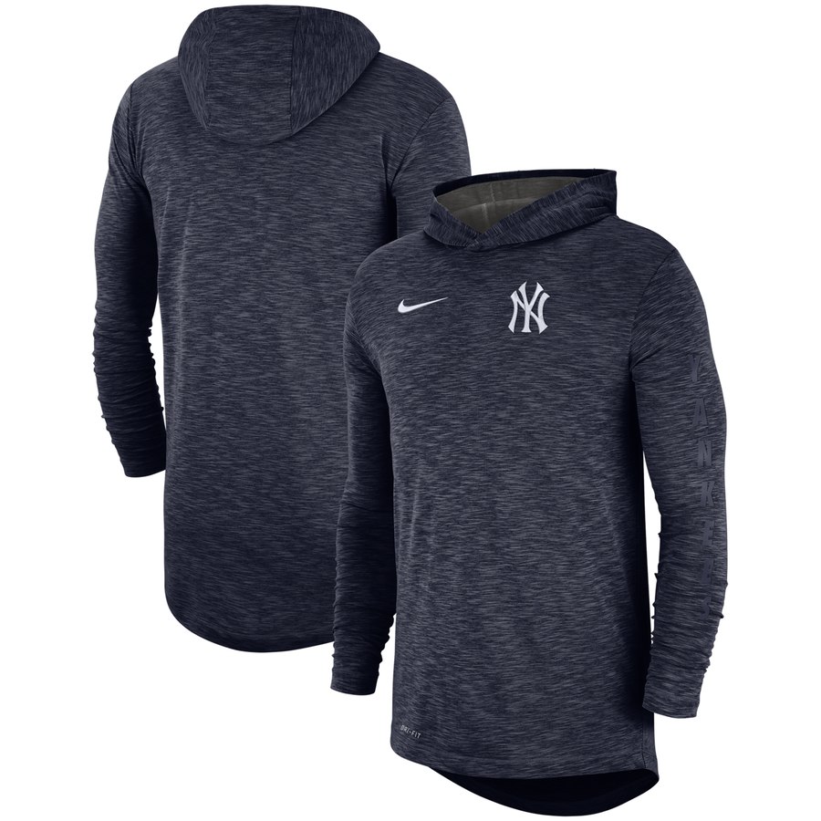 New York Yankees Nike Performance Slub Pullover Hoodie Navy