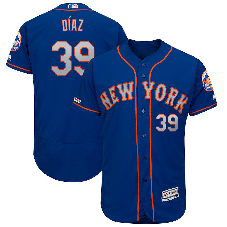 New York Mets #39 Edwin Diaz Majestic Alternate Authentic Collection Flex Base Player Jersey Royal