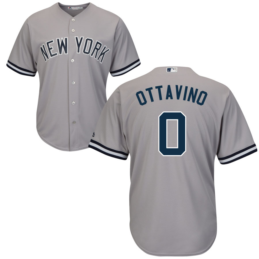 Yankees #0 Adam Ottavino Gray Cool Base Stitched MLB Jersey