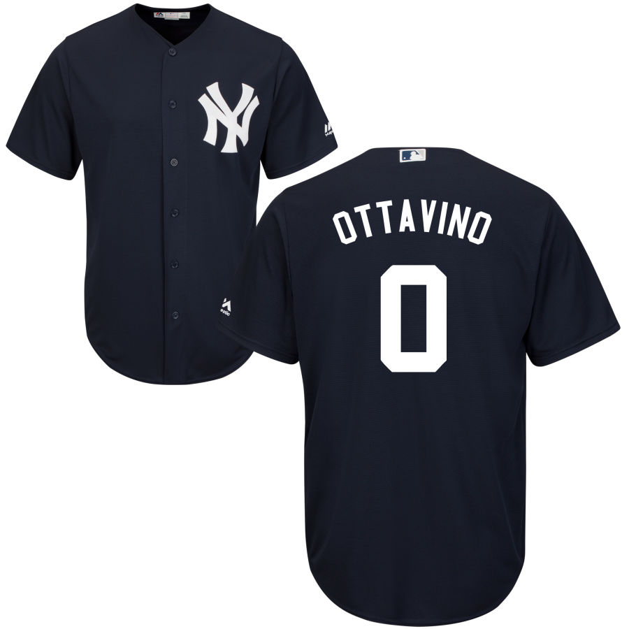 Yankees #0 Adam Ottavino Navy Cool Base Stitched MLB Jersey