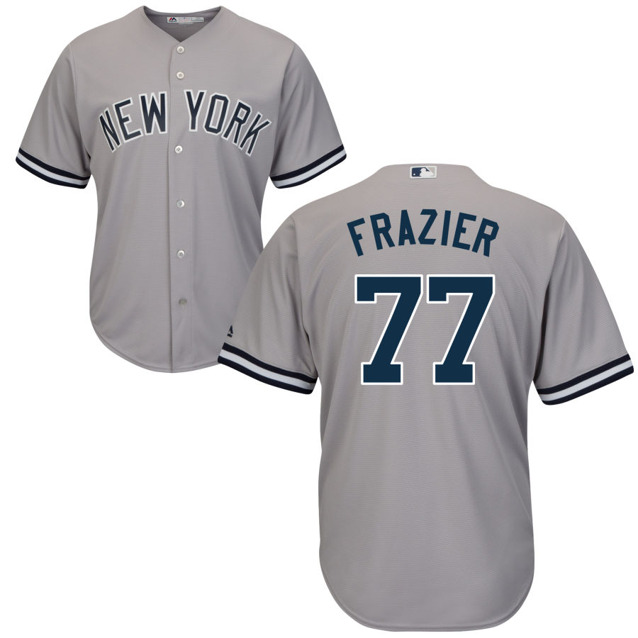 New York Yankees #77 Clint Frazier Majestic Cool Base Jersey Gray