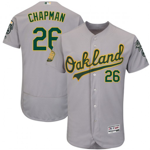 Athletics #26 Matt Chapman Grey Flexbase Authentic Collection Stitched MLB Jersey