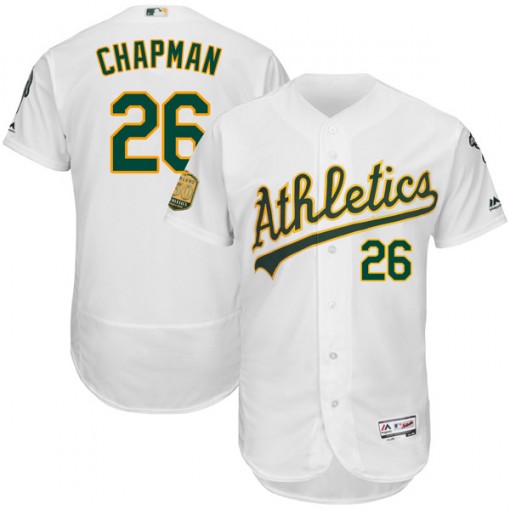 Athletics #26 Matt Chapman White Flexbase Authentic Collection Stitched MLB Jersey