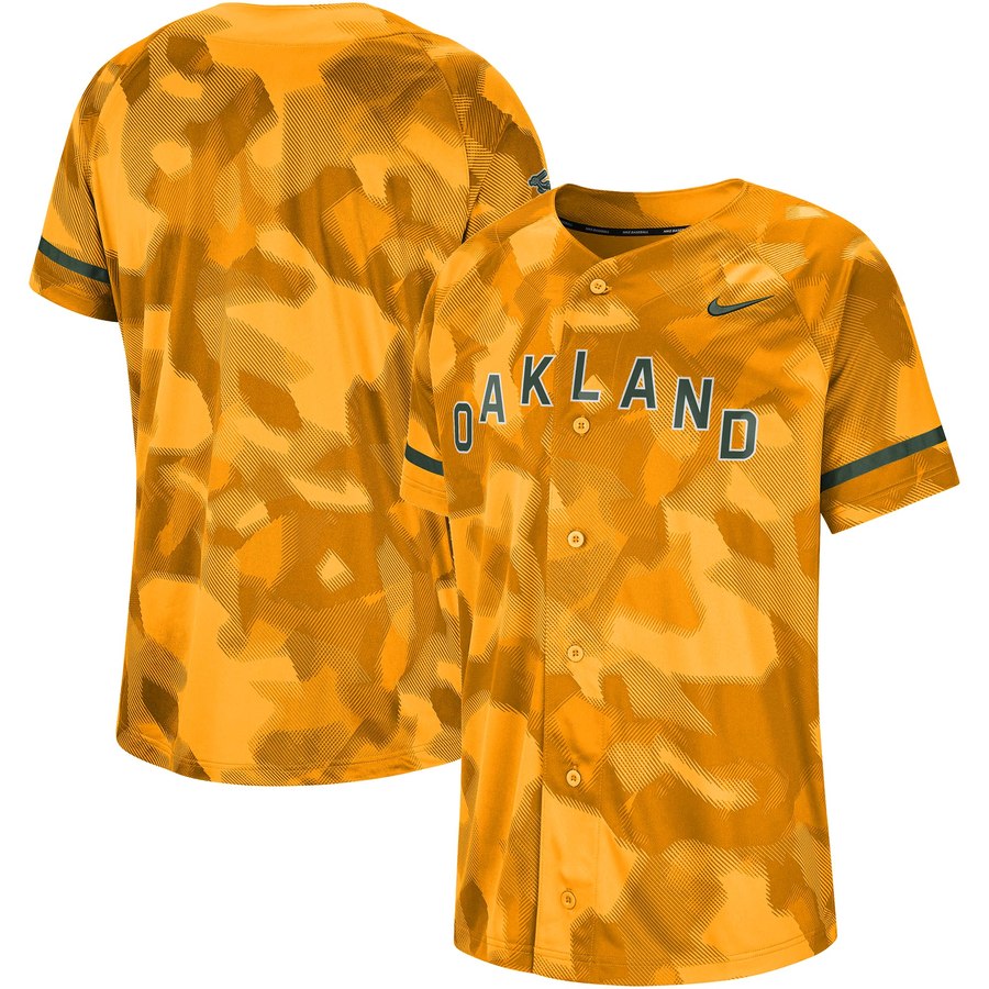 Oakland Athletics Nike Camo Jersey Gold