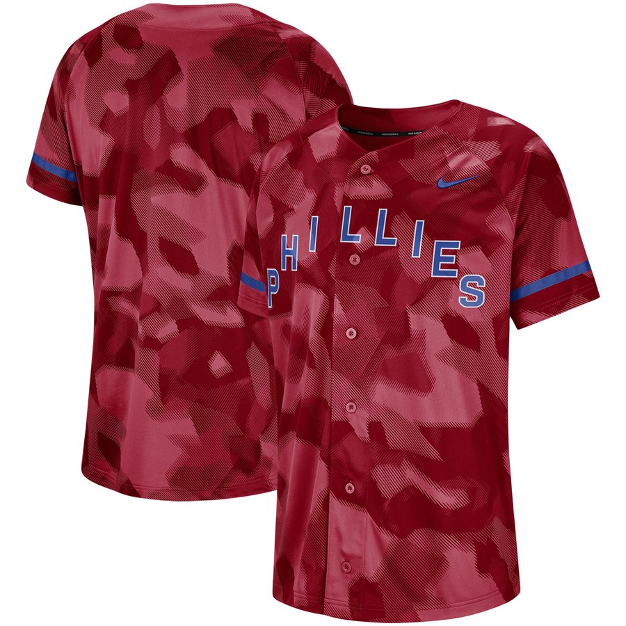 Philadelphia Phillies Nike Camo Jersey Red