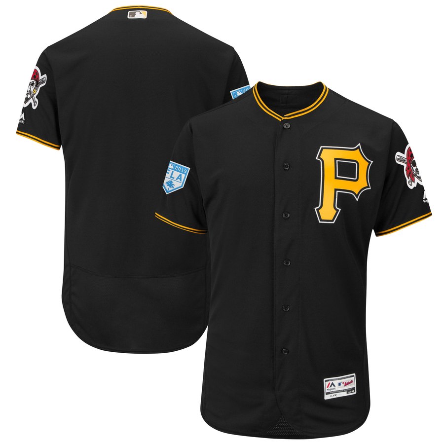 Pirates Blank Black 2019 Spring Training Flex Base Stitched MLB Jersey