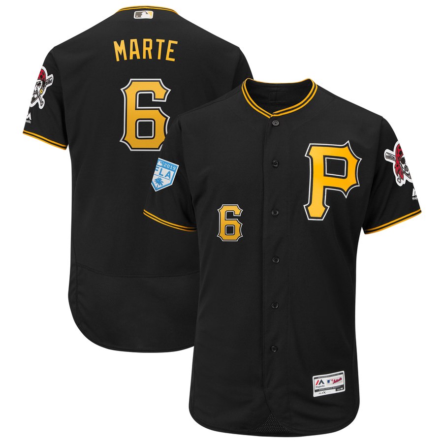 Pirates #6 Starling Marte Black 2019 Spring Training Flex Base Stitched MLB Jersey