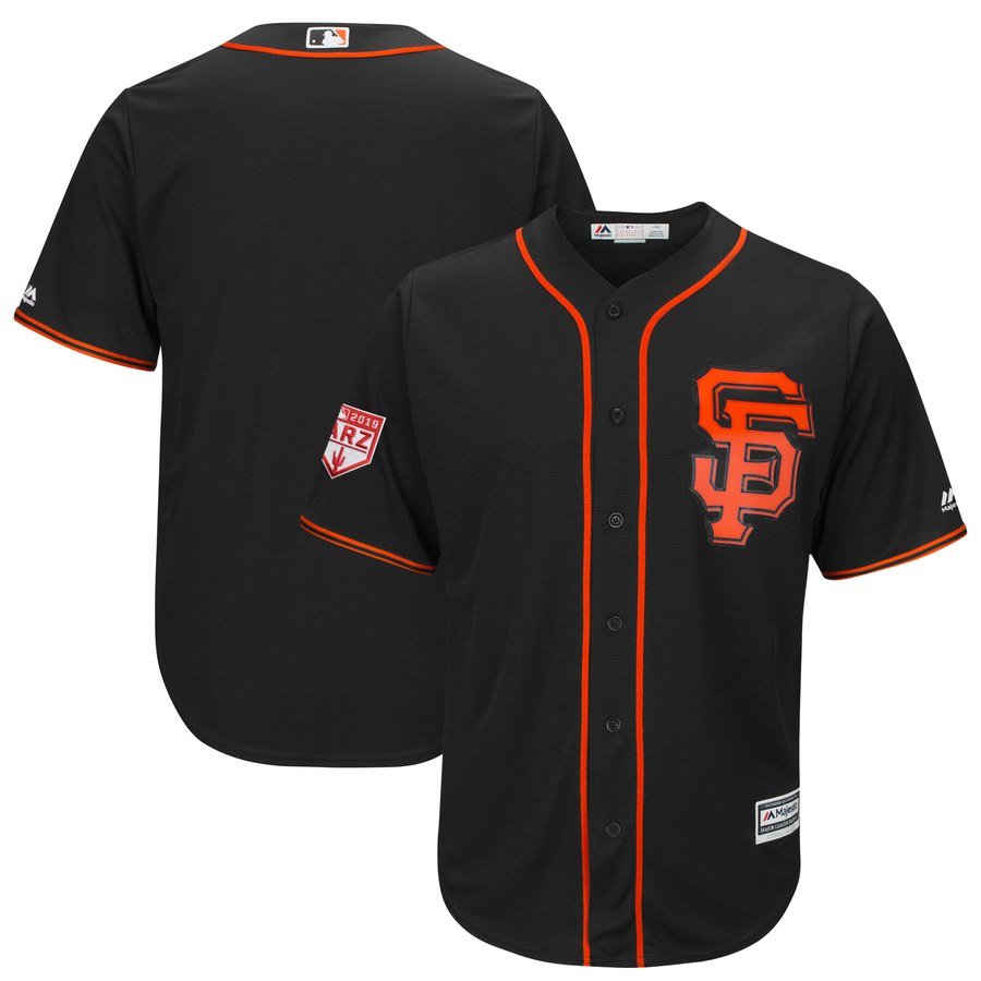 Giants Blank Black 2019 Spring Training Cool Base Stitched MLB Jersey - Click Image to Close