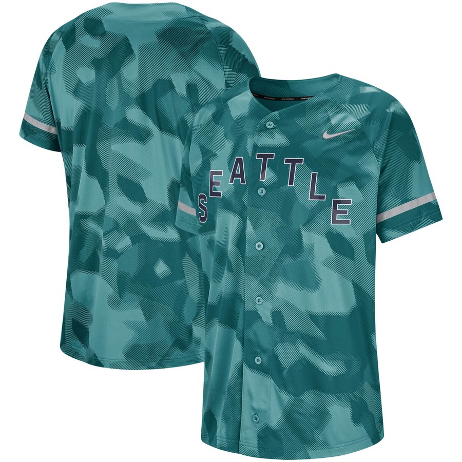 Seattle Mariners Nike Camo Jersey Aqua