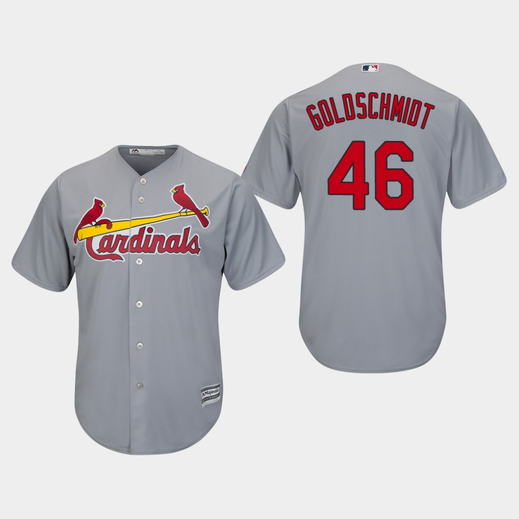 Cardinals #46 Paul Goldschmidt Grey New Cool Base Stitched MLB Jersey