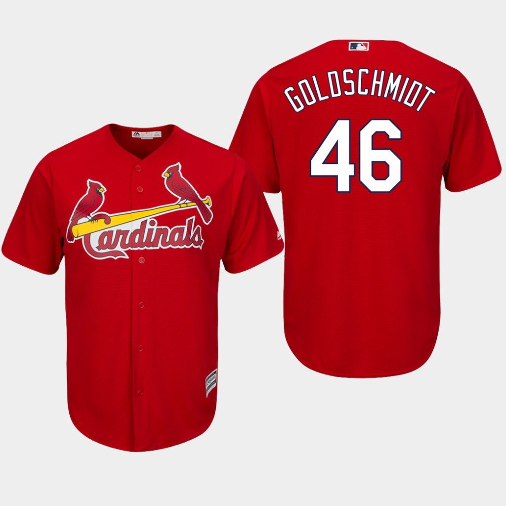 Cardinals #46 Paul Goldschmidt Red New Cool Base Stitched MLB Jersey