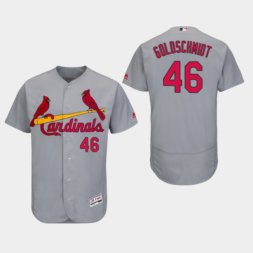 Cardinals #46 Paul Goldschmidt Grey Flexbase Authentic Collection Stitched MLB Jersey