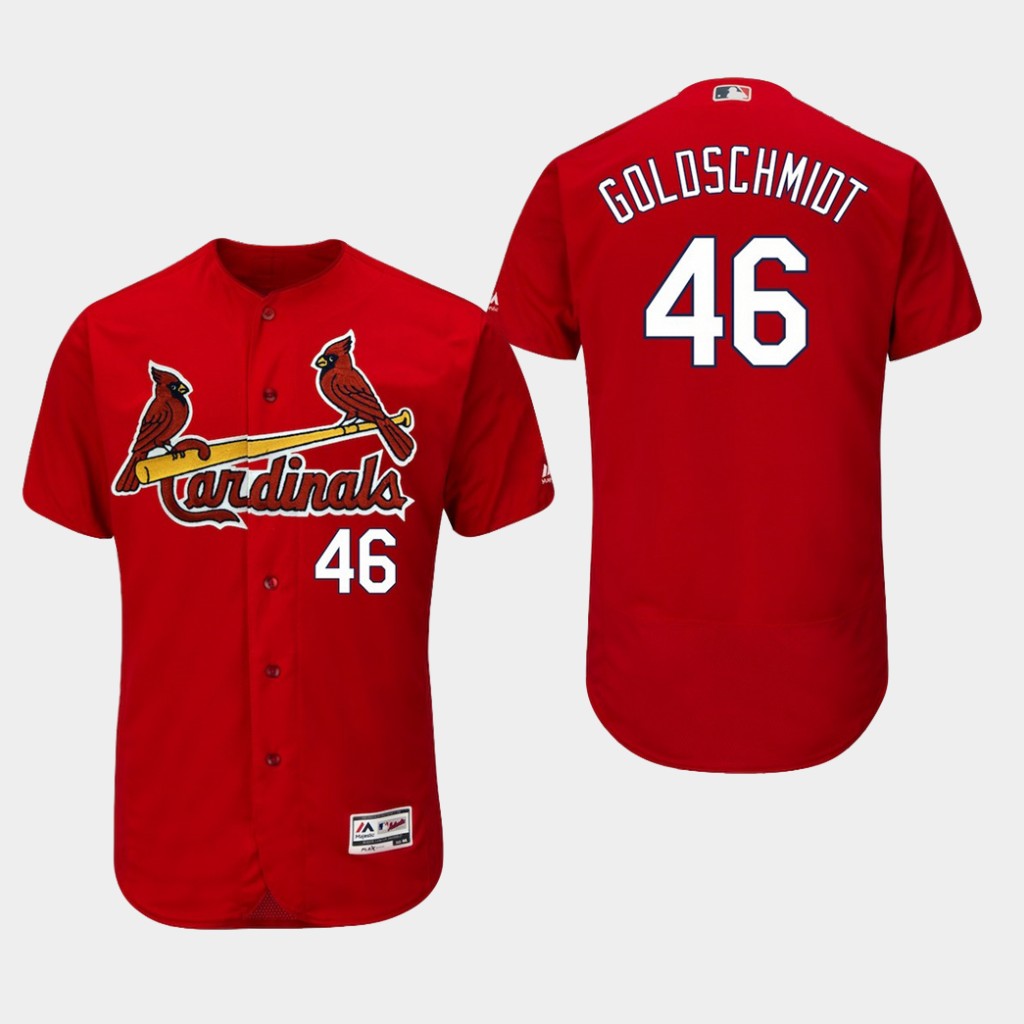 Cardinals #46 Paul Goldschmidt Red Flexbase Authentic Collection Stitched MLB Jersey