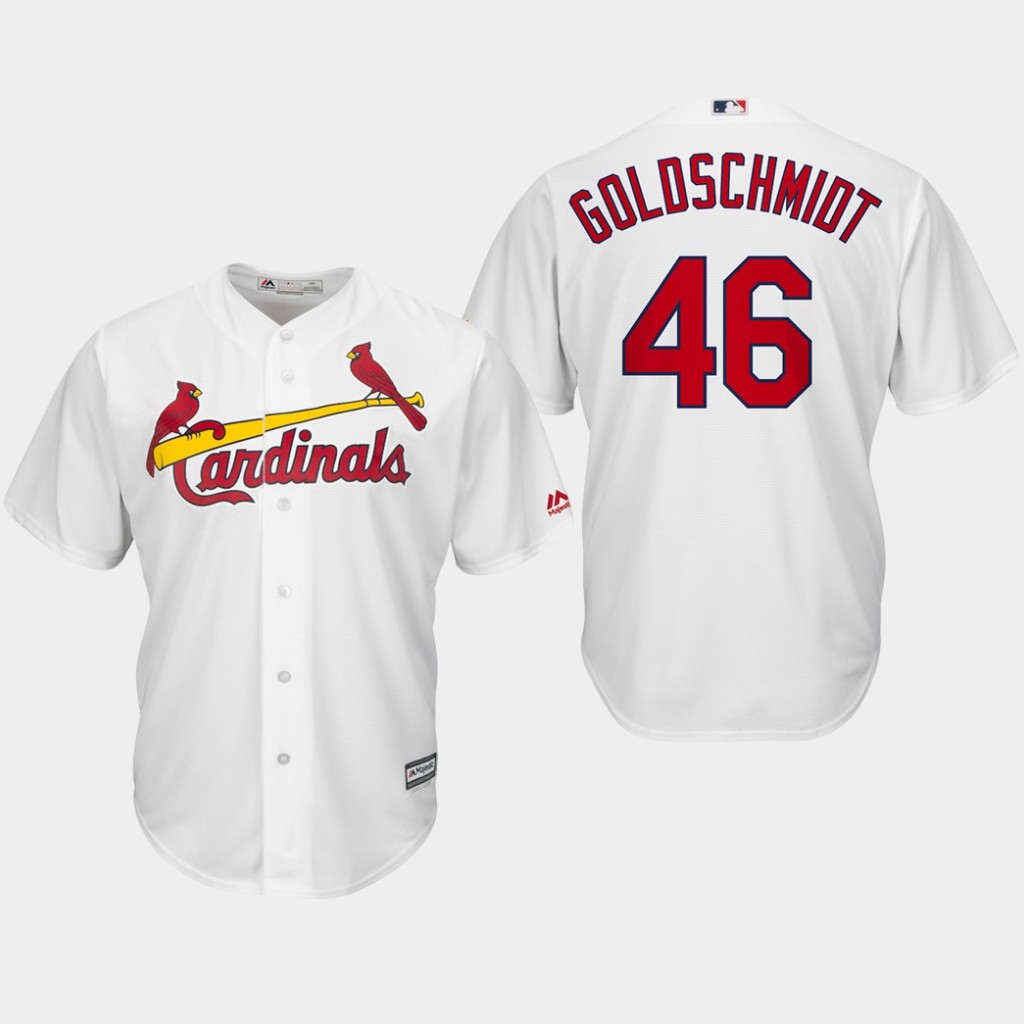 Cardinals #46 Paul Goldschmidt White New Cool Base Stitched MLB Jersey