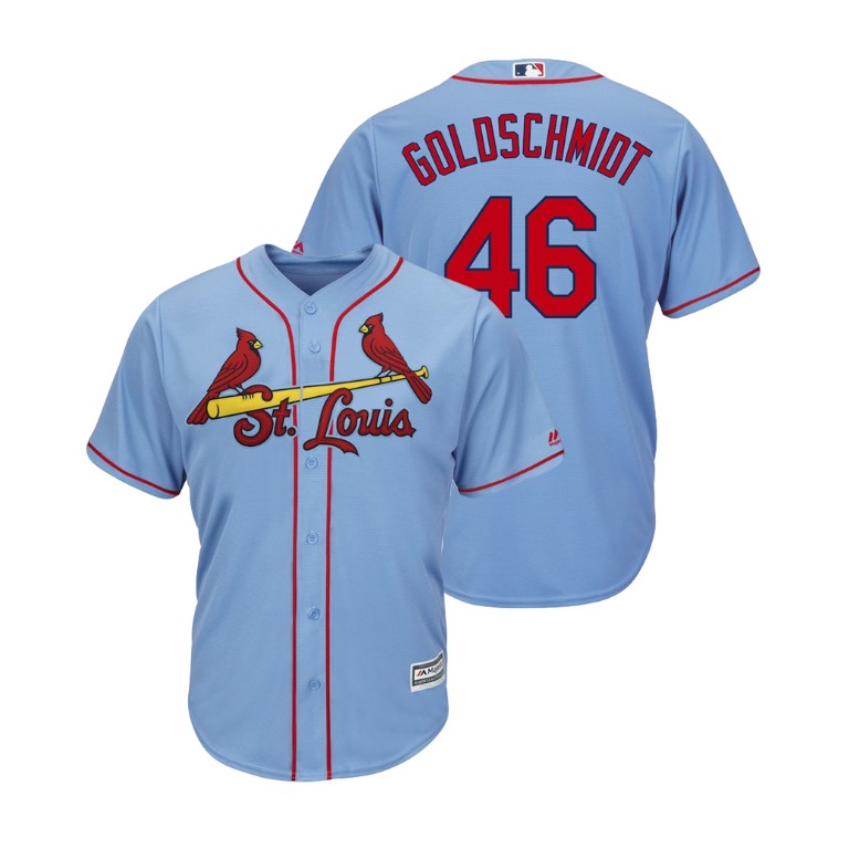 Cardinals #46 Paul Goldschmidt Horizon Blue Alternate 2019 Cool Base Stitched MLB Jersey