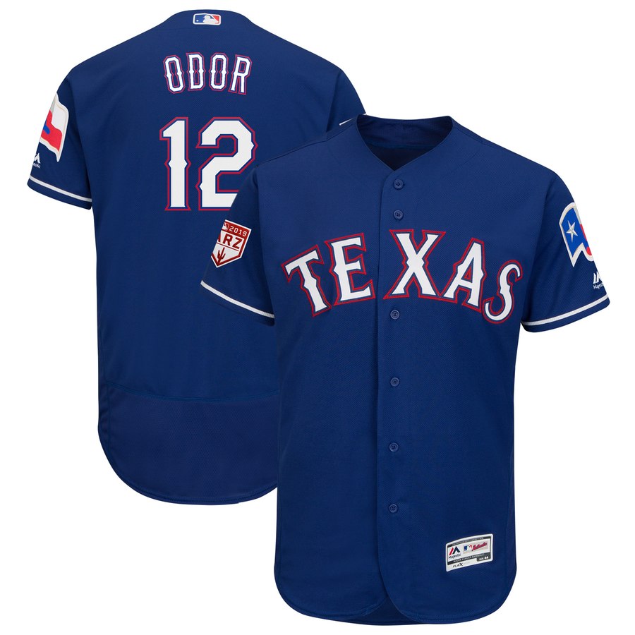 Rangers #12 Rougned Odor Blue 2019 Spring Training Flex Base Stitched MLB Jersey