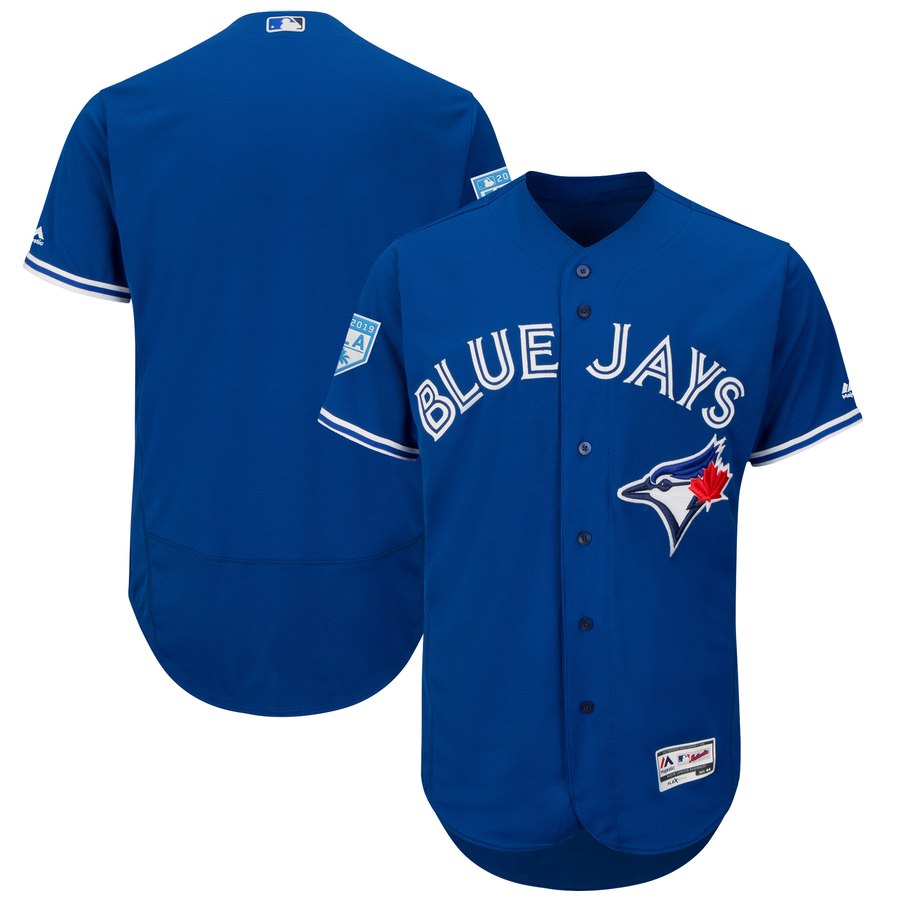 Blue Jays Blank Blue 2019 Spring Training Flex Base Stitched MLB Jersey