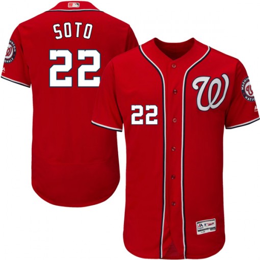 Nationals #22 Juan Soto Red Flexbase Authentic Collection Stitched MLB Jersey