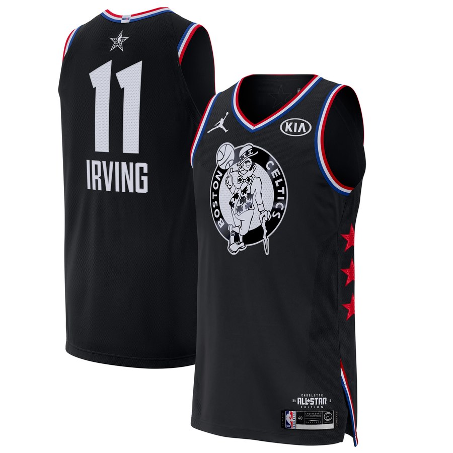 Celtics #11 Kyrie Irving Black Jordan Brand 2019 NBA All-Star Game Finished Authentic Jersey