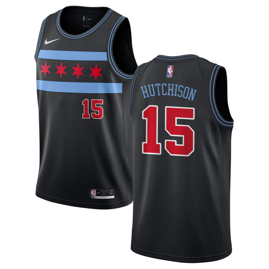 Nike Bulls #15 Chandler Hutchison Black NBA Swingman City Edition 2018/19 Jersey