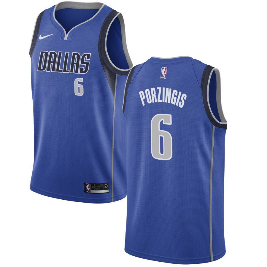 Nike Mavericks #6 Kristaps Porzingis Royal NBA Swingman Icon Edition Jersey