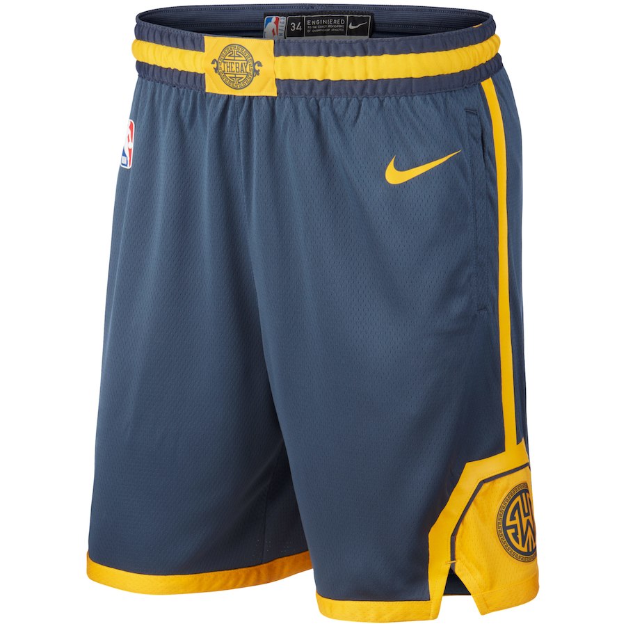 Golden State Warriors Nike City Edition Swingman Performance Shorts Navy