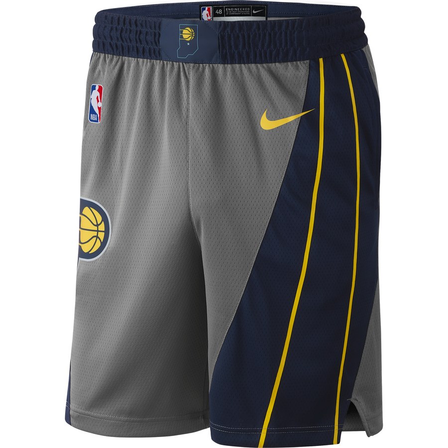 Indiana Pacers Nike City Edition Swingman Performance Shorts Gray