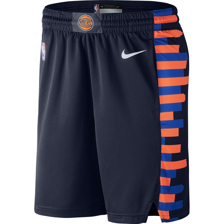 New York Knicks Nike City Edition Swingman Performance Shorts Navy