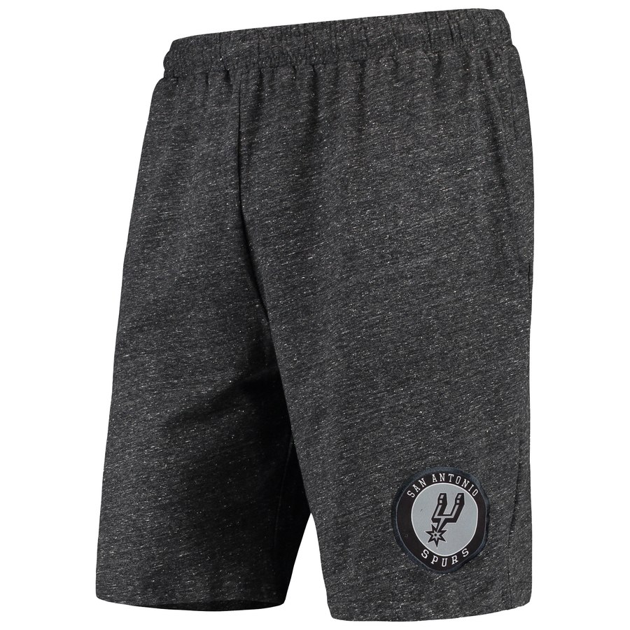 San Antonio Spurs Concepts Sport Pitch Knit Jam Shorts Charcoal - Click Image to Close