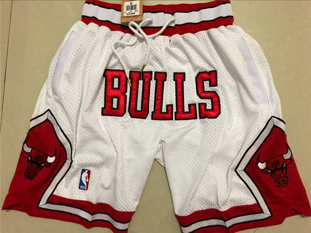 Chicago Bulls Just Don Hardwood Classics Swingman Shorts White